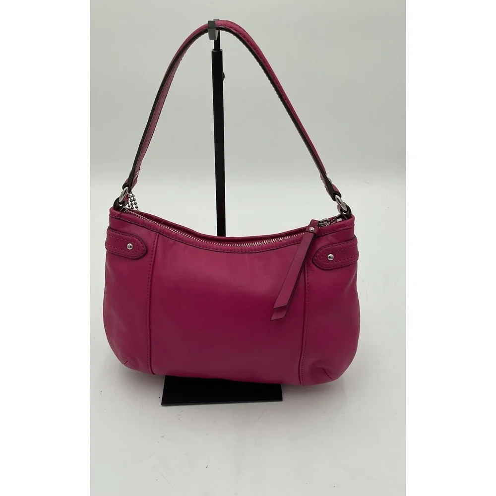 Coach f23978 Daisy Bright Magenta Hobo Shoulder Bag Good Condition